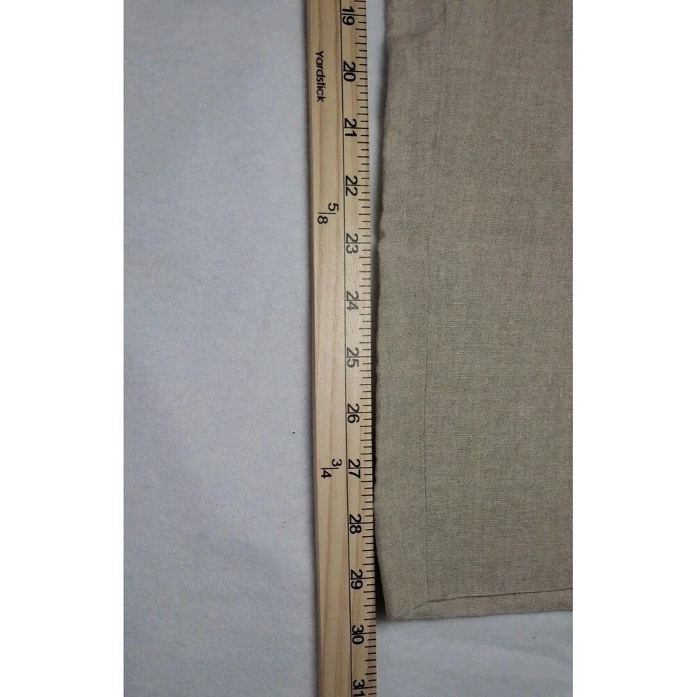 Jonh Nordstrom 36R Linen Dress Pants Luxury Beach Leisure Cream Trousers Vaca